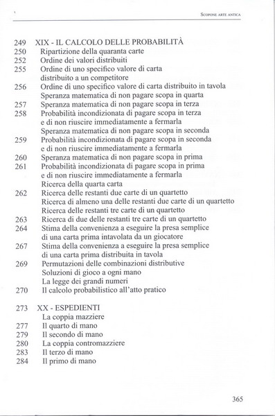 2005 Tunno Scopone Arte antica Indice 365
